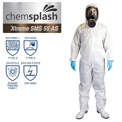 Chemsplash Xtreme SMS 55 Anti-Static Coverall Type 5/6 - Style No. 2503