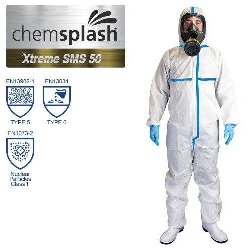 Chemsplash Xtreme SMS 50 Coverall Type 5/6 Taped Seams - Style No. 2590