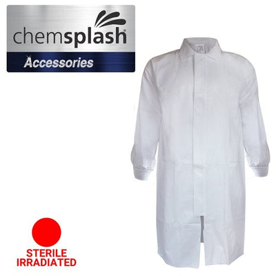 Chemsplash Irradiated Zip Labcoat Knit Cuff - Style No. 2647