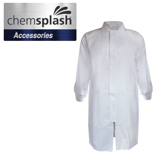 Chemsplash Knit Cuff Labcoat Zip Fastening Type PB 6B - Style No. 2649