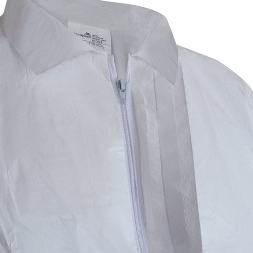 Chemsplash Knit Cuff Labcoat Zip Fastening Type PB 6B - Style No. 2649