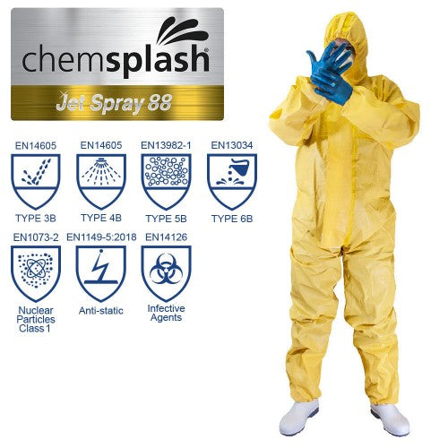 Chemsplash Jet Spray 88 Type 3B/4B 5B/6B Coverall - Style No. 2727