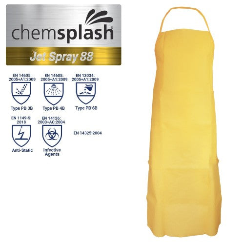 Chemsplash Jet Spray 88 Apron-Taped Seams Type 3B/4B/6B - Style No. 2730