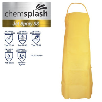 Chemsplash Jet Spray 88 Apron-Taped Seams Type 3B/4B/6B - Style No. 2730