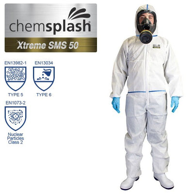 Chemsplash Xtreme 50 SMS Coverall Type 5/6 Bound Seams - Style No. 2793