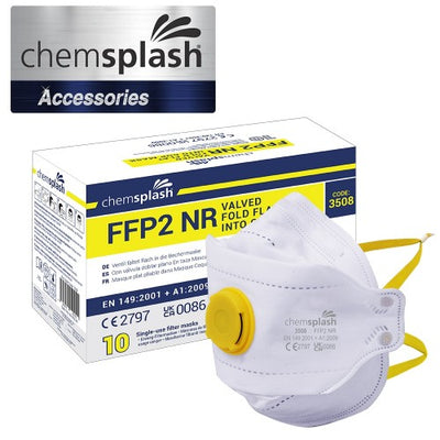 Chemsplash FFP2 D Valved Fold Flat Into Cup Mask - Style No. 3508