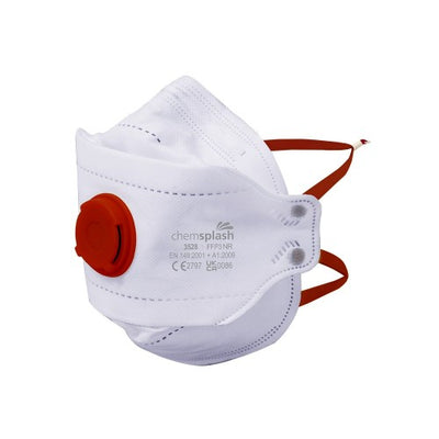 Chemsplash FFP3 D Valved Fold Flat Into Cup Mask - Style No. 3528