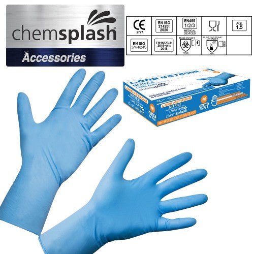 Chemsplash Long n'Strong P/Free Chem Resistant Nitrile Disp - Style No. 4009