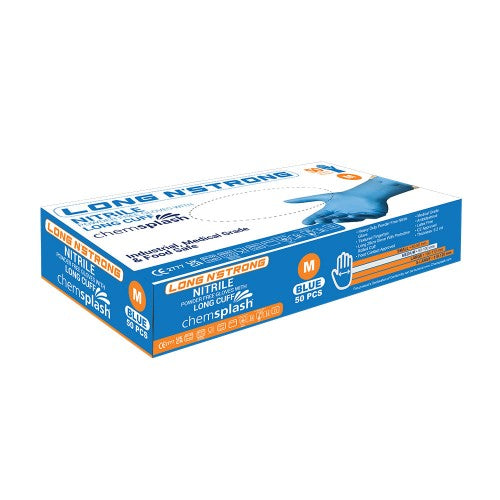 Chemsplash Long n'Strong P/Free Chem Resistant Nitrile Disp - Style No. 4009