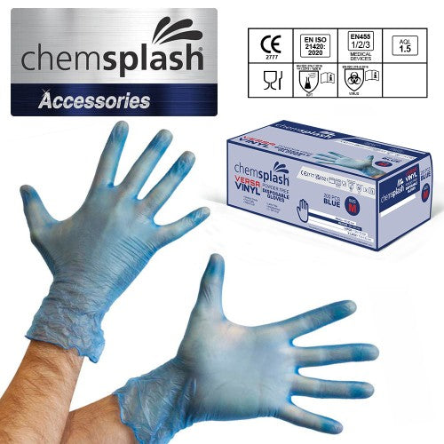 Chemsplash Versa Vinyl Powder Free Disp Gloves-Bx of 200 - Style No. 4050