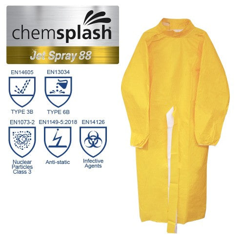 Chemsplash Jet Spray Gown -Taped seams Type PB 3B/4B/6B - Style No. 6248