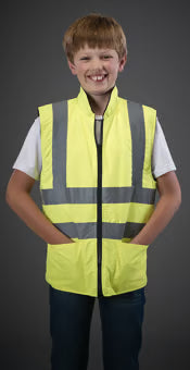 Kids Hi-Vis Fleece Bodywarmer - Children's Waterproof Gilet | Yoko