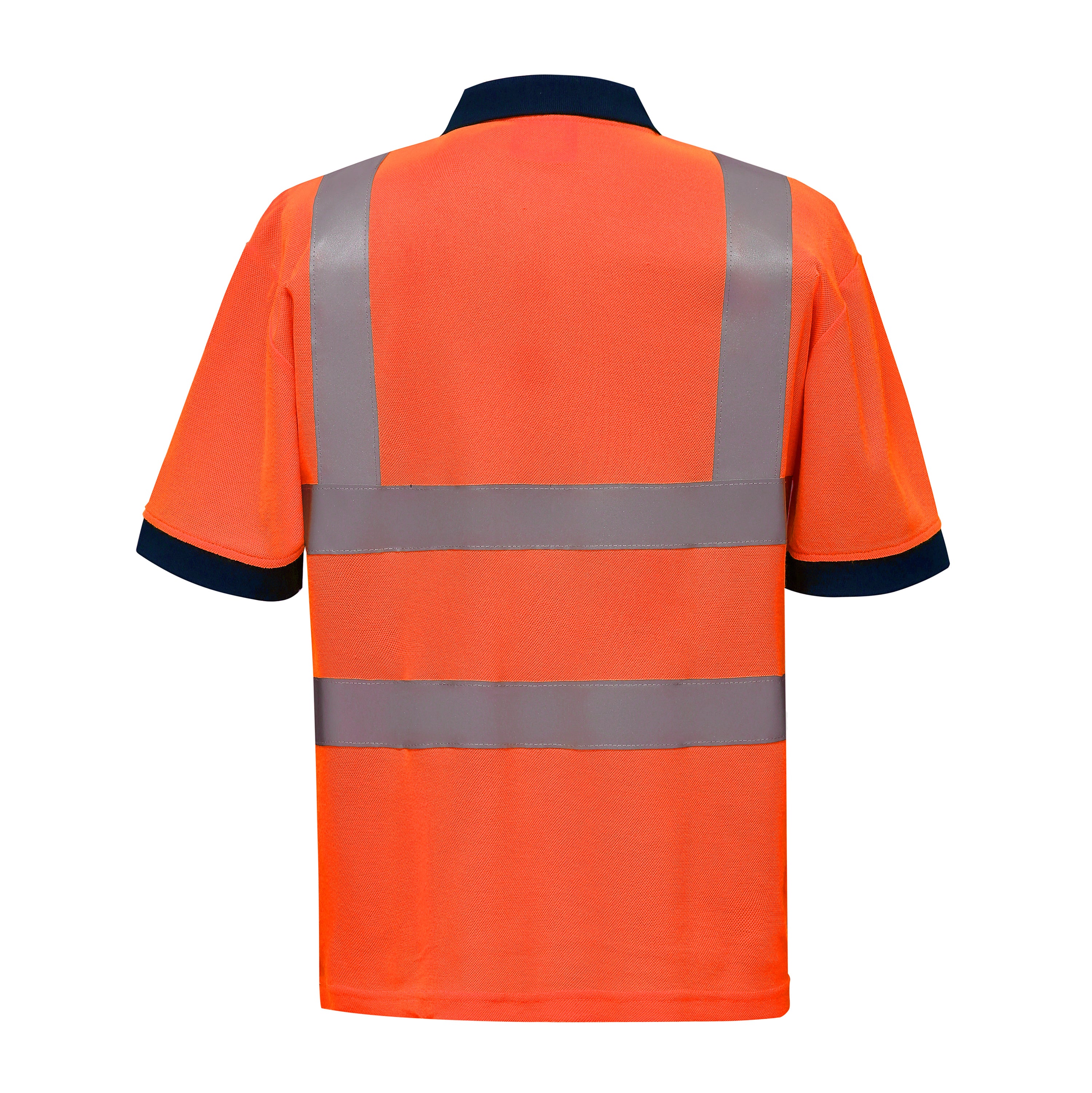 Yoko Hi-Vis Polo Shirt - Professional Black with Reflective Stripes