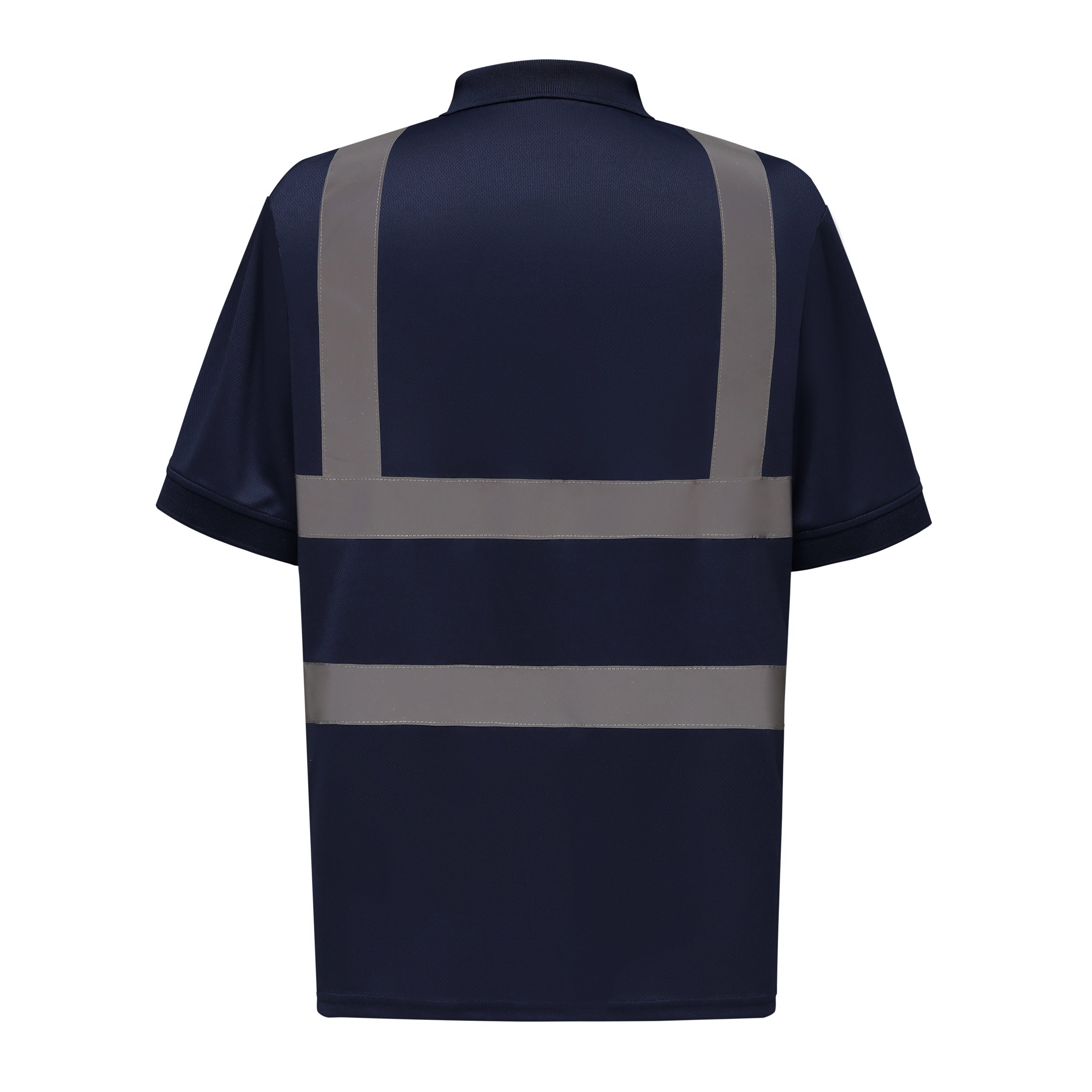 Yoko Hi-Vis Polo Shirt - Professional Black with Reflective Stripes