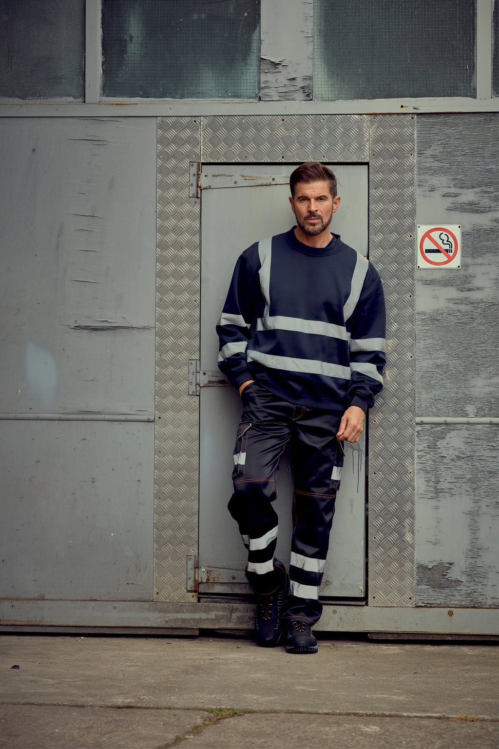 Yoko Hi-Vis Heavyweight Sweatshirt - 2 Band & Braces Design