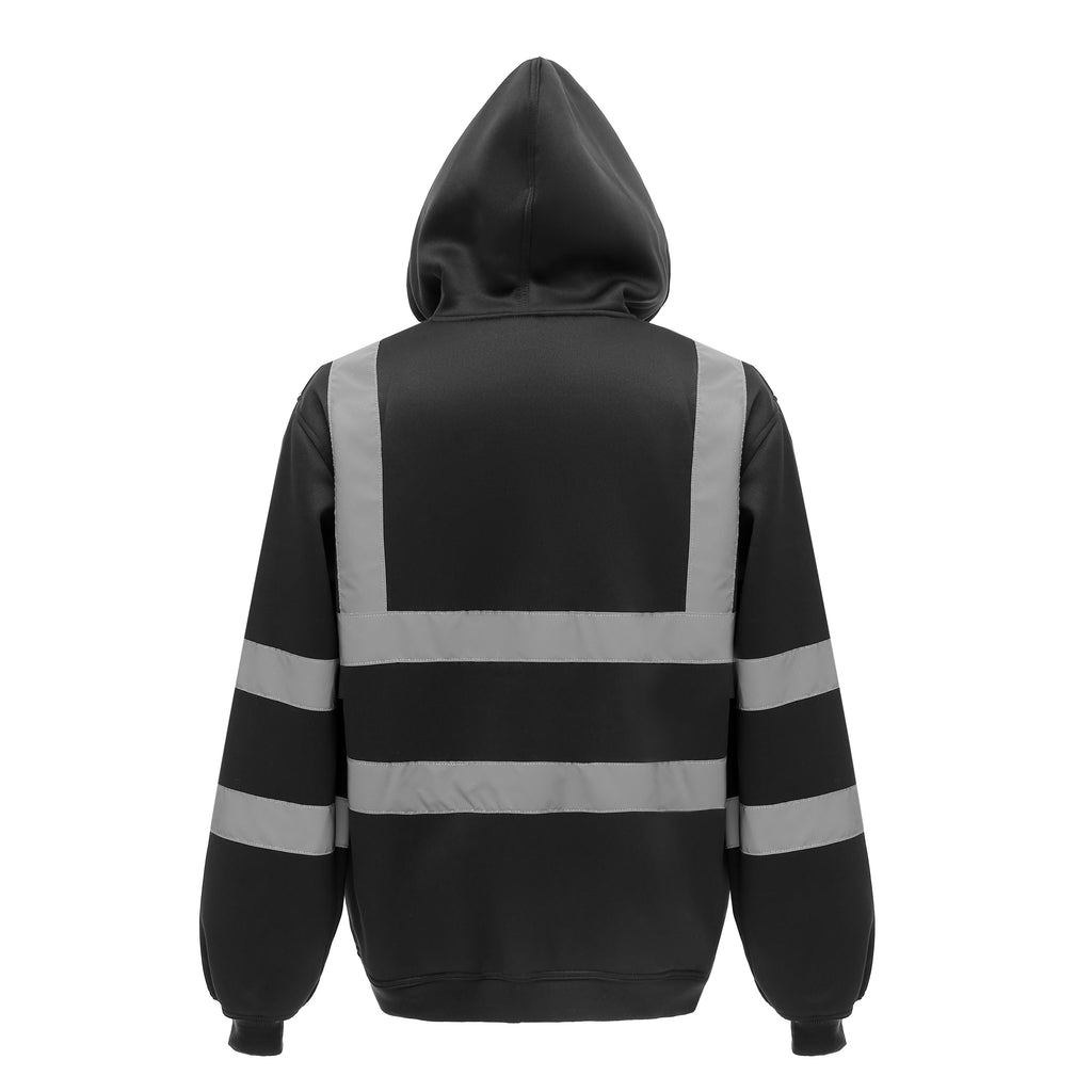 Hi-Vis Full Zip Hooded Sweatshirt - Yoko Premium