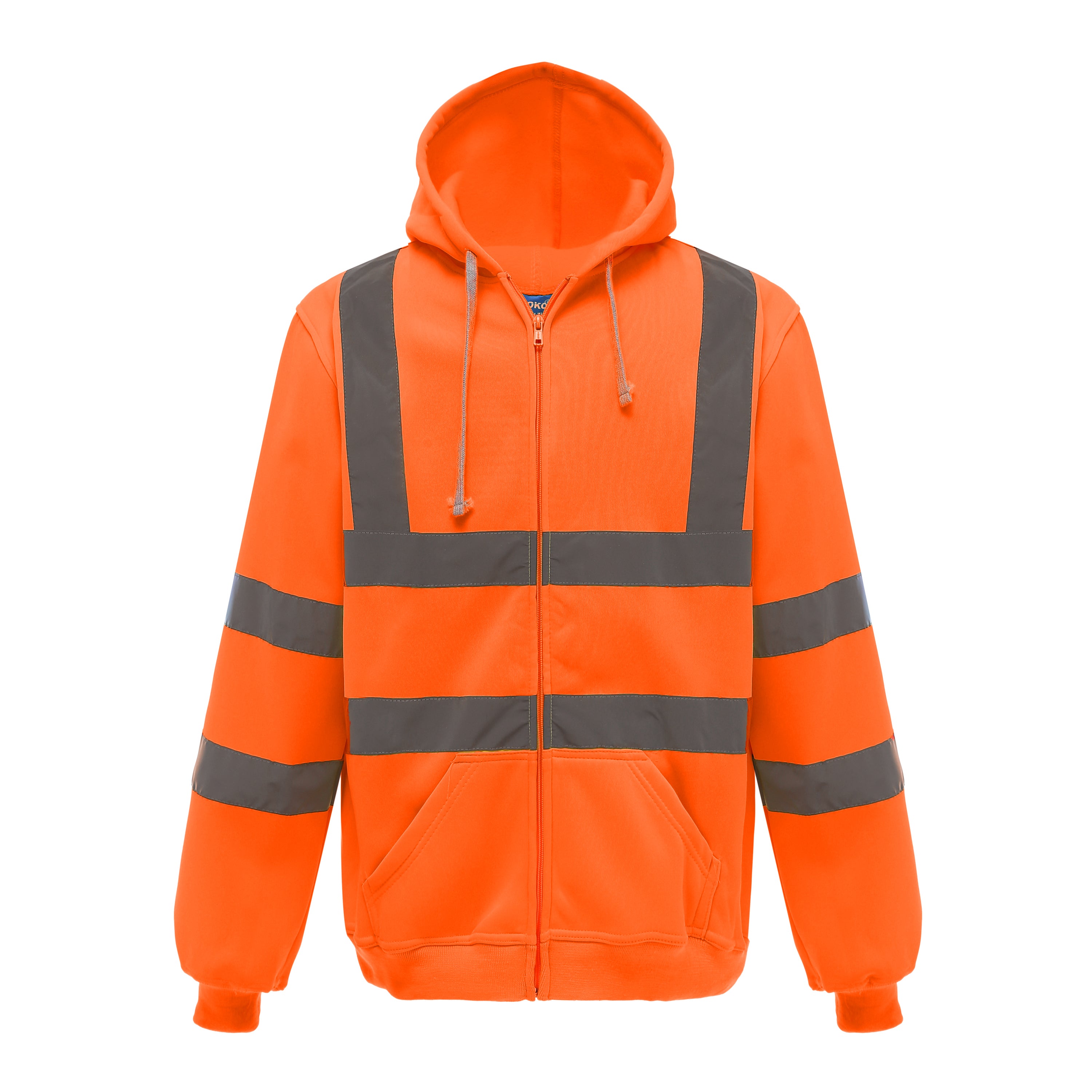 Hi-Vis Full Zip Hooded Sweatshirt - Yoko Premium
