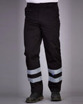 Hi-Vis Polycotton Work Trousers - Reflective Tape Safety Pants