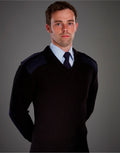 NATO Security V-Neck Jumper - Reinforced Elbows & Shoulders | Yoko
