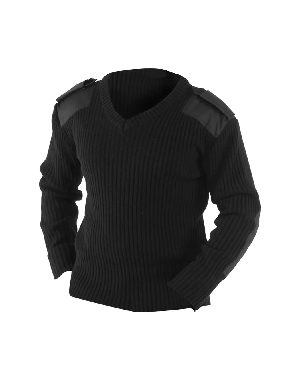 NATO Security V-Neck Jumper - Reinforced Elbows & Shoulders | Yoko