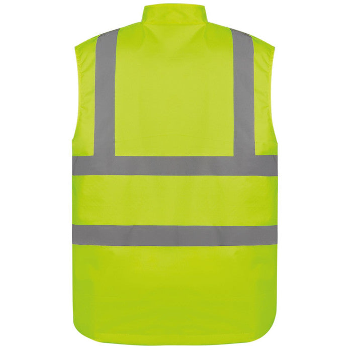 Hi-Vis Padded Bodywarmer Class 2 - Lightweight Quilted Gilet | Yoko