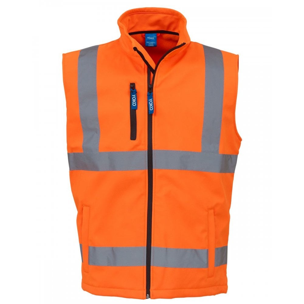 Hi-Vis Softshell Bodywarmer Class 2 - Waterproof 3-Layer Gilet | Yoko