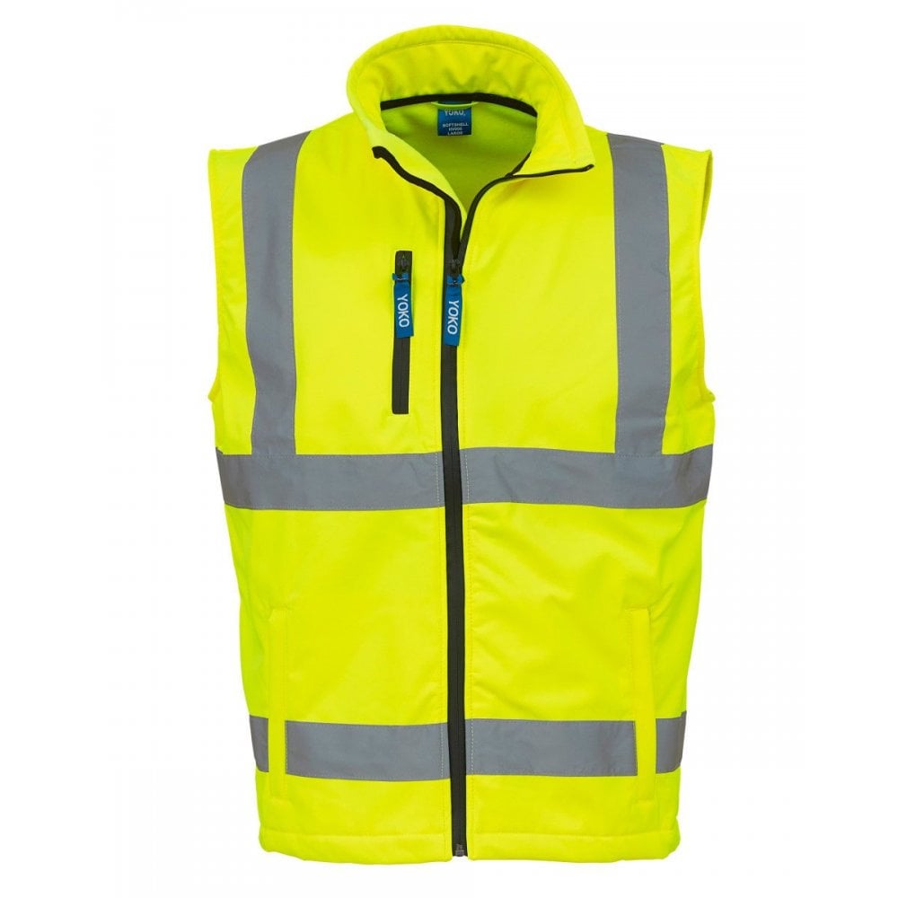 Hi-Vis Softshell Bodywarmer Class 2 - Waterproof 3-Layer Gilet | Yoko