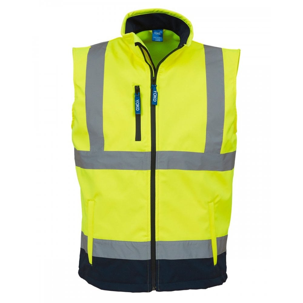 Hi-Vis Softshell Bodywarmer Class 2 - Waterproof 3-Layer Gilet | Yoko