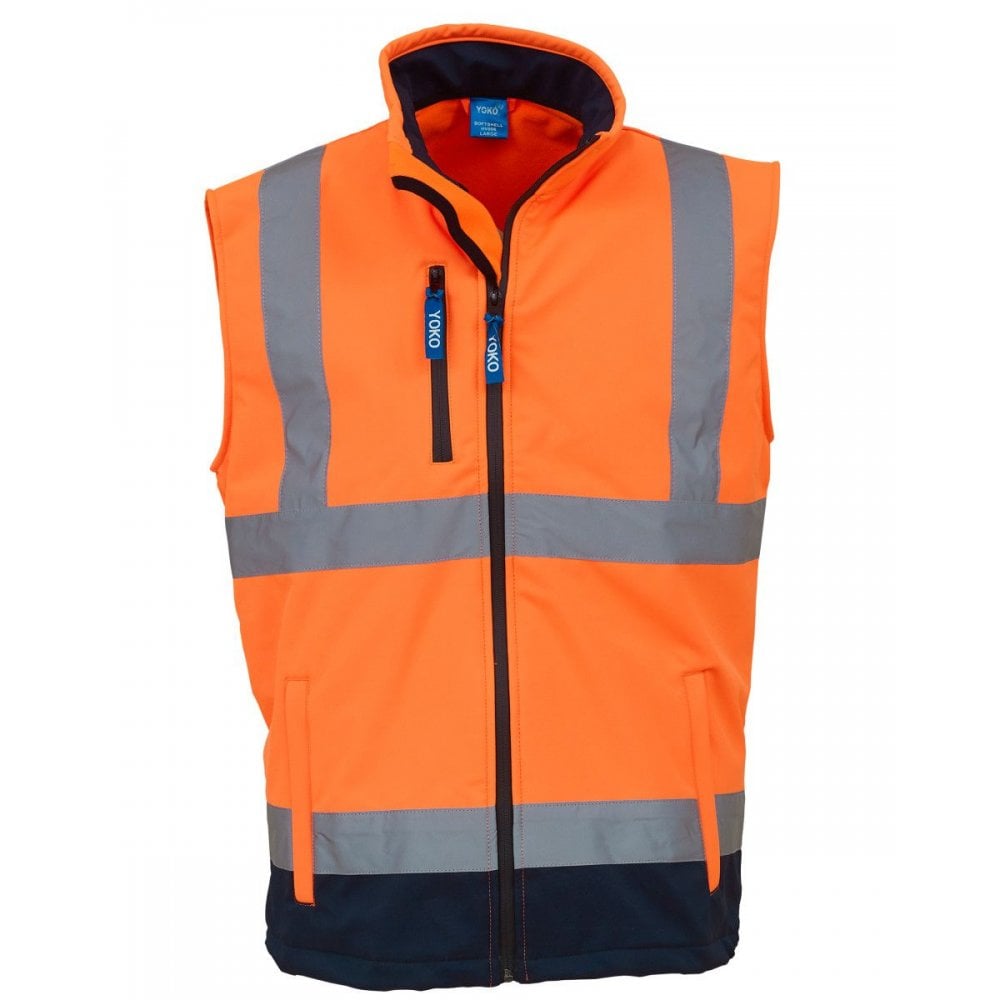 Hi-Vis Softshell Bodywarmer Class 2 - Waterproof 3-Layer Gilet | Yoko